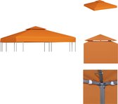 vidaXL Vervangend doek - Prieel - 3 x 3 m - Oranje - 310 g/m² - Partytent