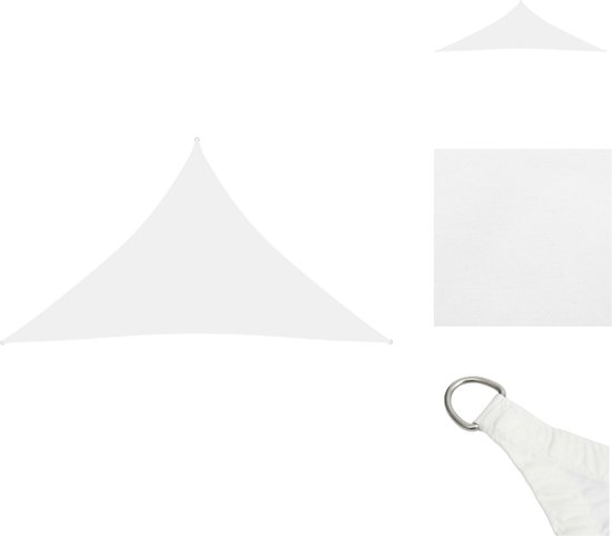 vidaXL Voile d'ombrage triangulaire - 3,5 x 3,5 x 4,9 m - Résistant à l'eau et protection UV - Parasol