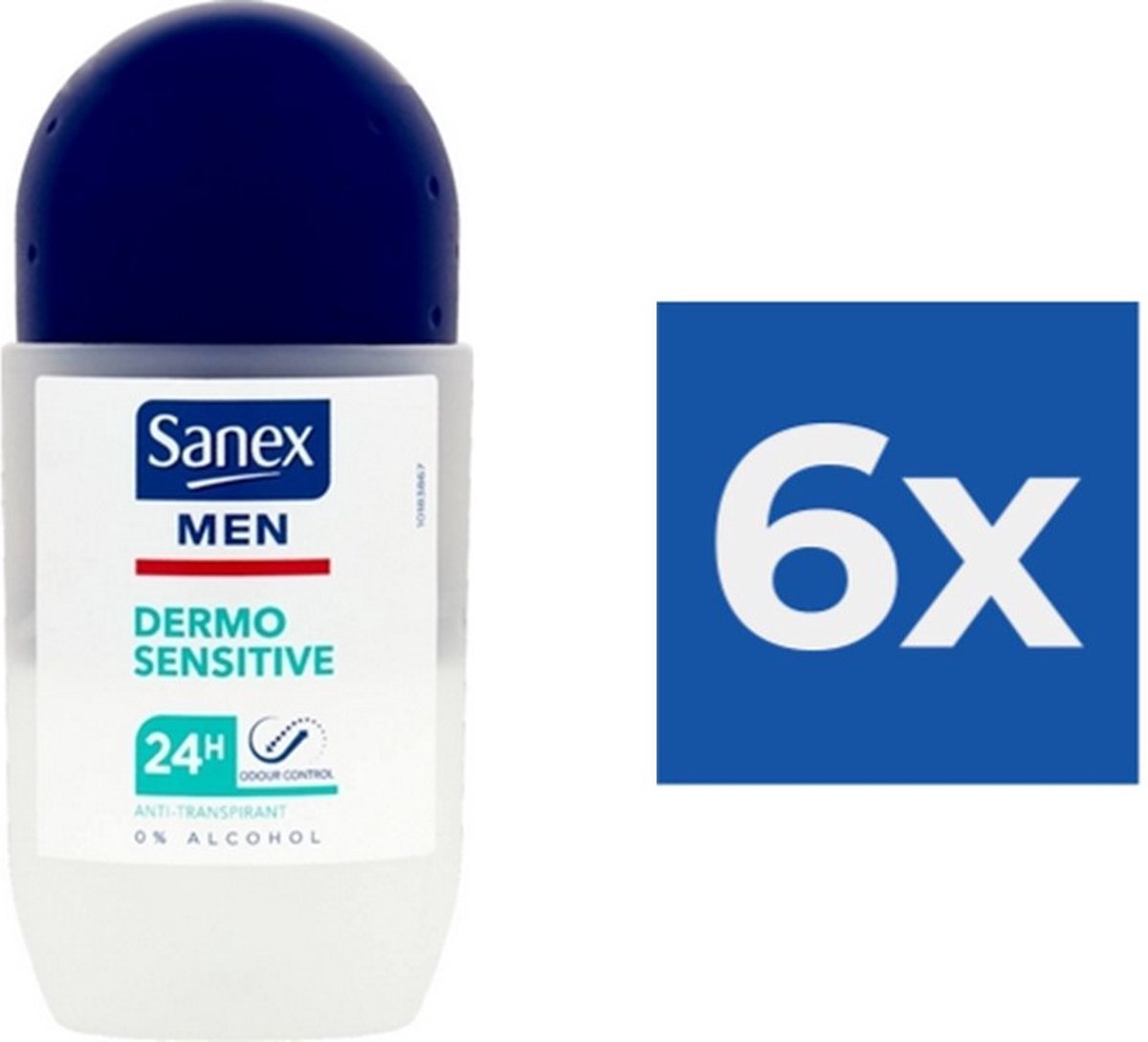Sanex Deo Roller Men - Dermo Sensitive - 6 x 50 ml