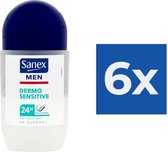 Bol.com Sanex Deo Roller Men - Dermo Sensitive - 6 x 50 ml aanbieding