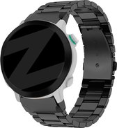 Bandz stalen band 'Classic' geschikt voor Garmin Fenix 5 (Plus) / 6 (Pro) / 7 (Pro - Sapphire - Solar) / Forerunner 745 / 935 / 945 / 955 / 965 / Quatix 5-6-7 - Hoogwaardig stalen materiaal smartwatch bandje - inclusief inkort set - zwart