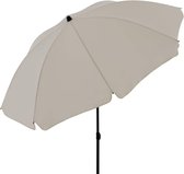 Parasol 180 in Natural I Round Parasol for Beach as well as Balcony & Patio I Umbrella Height Adjustable I with UV Protection I Stable Parasol Bendable I Beach Umbrella