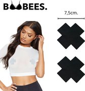 BOOBEES Erotische Tepelstickers - Zwarte kruizen - 3 paar - Nipple Covers - Borst Sieraad Accessoire - Black Cross - Tepelcovers - Kruisjes