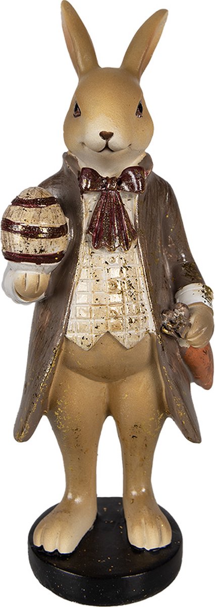 Clayre & Eef Beeld Konijn 20 cm Bruin Beige Polyresin