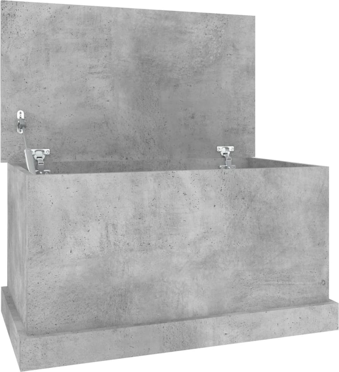 vidaXL - Opbergbox - 70x40x38 - cm - bewerkt - hout - betongrijs