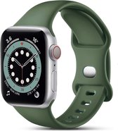 MY PROTECT - Siliconen Bandje Geschikt Voor Apple Watch 38mm - 40mm - 41mm - Sportbandje Maat M/L - Donker Groen