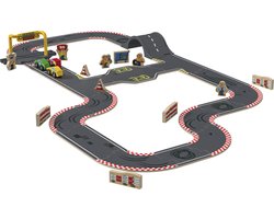 Playtive Houten stratenset - Racebaan - Baanlengte 4 meter - Vanaf 2 jaar