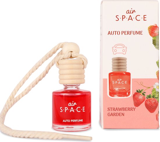 Air Space - Autoparfum - Autogeur - Auto Luchtverfrisser - Auto Geurverfrisser - Strawberry Garden - 10ml