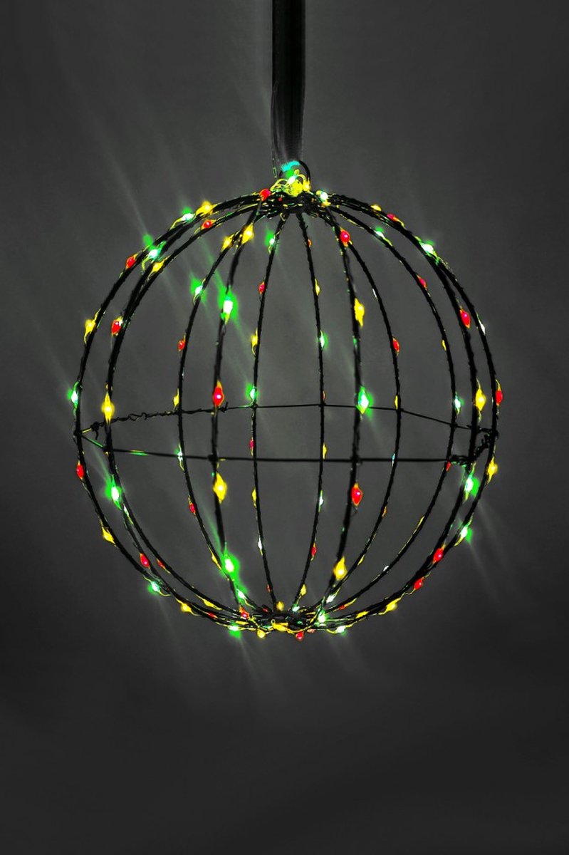 Lichtbol Wit (Kerst) en Rood-Geel-Groen (Carnaval)