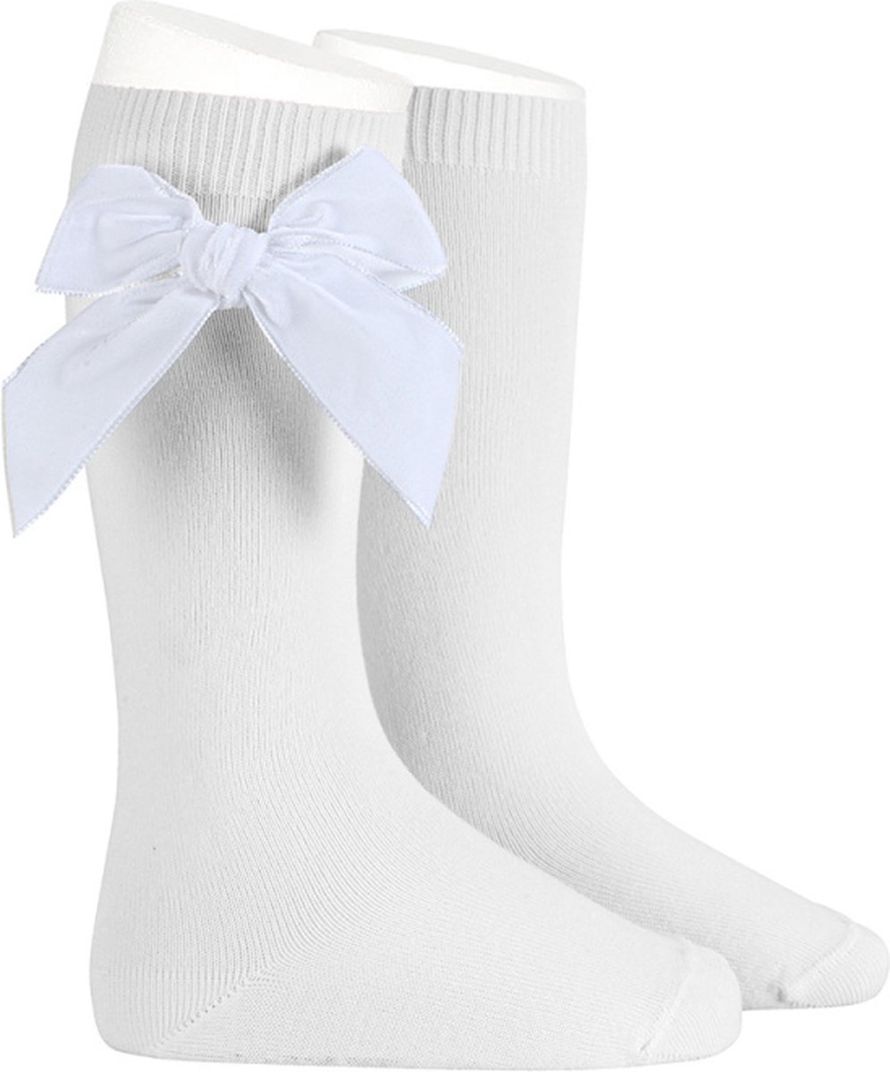 Cóndor Kniekous Velvet Strik | 2489/2 | Wit | 0-3 mnd | maat 000