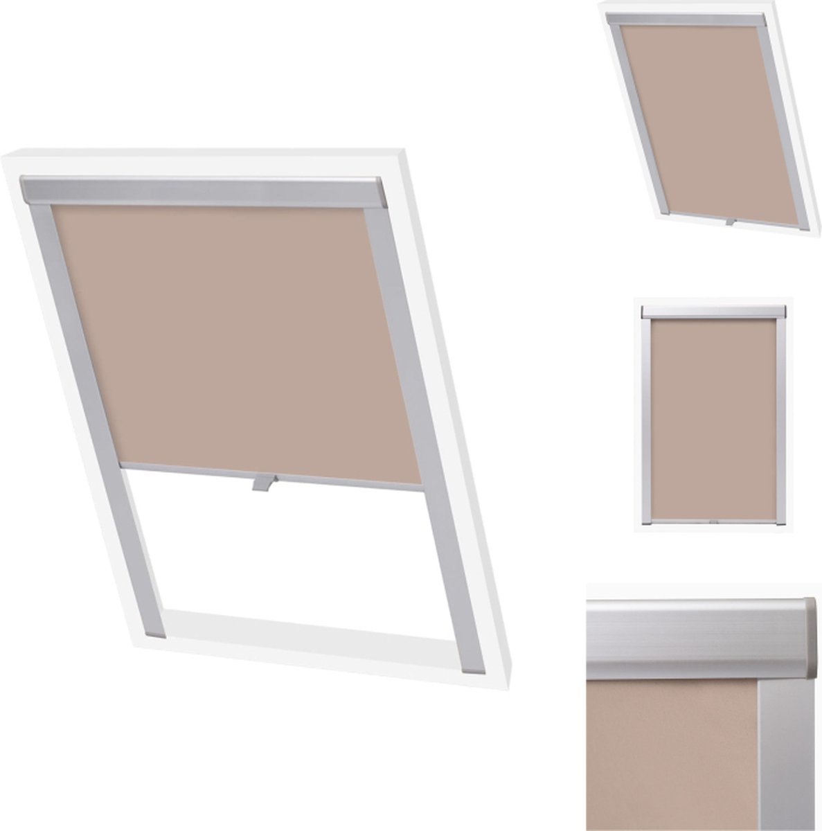 VidaXL Decoratieve Rolgordijn Velux Raamsystemen Beige 102 code Jaloezie