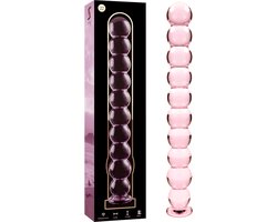 NEBULA SERIES BY IBIZA - MODEL 22 DILDO BOROSILICATE GLASS 21.5 X 2.5 CM PINK | ANALE KRALEN | ANAL PLUG | BUT PLUG | SEX TOYS