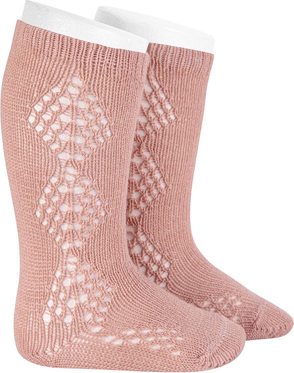 Cóndor Kniekous Side Openwork Diamant | 1532/2 | Old Rose/Roze | 12-18 mnd | maat 1