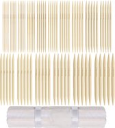 Curtzy Aiguilles à crochet en Bamboe à double extrémité avec pochette de rangement (80 pièces) – Tailles de 2 à 12 mm – 25 cm – Ensemble Aiguilles pointues pour débutants
