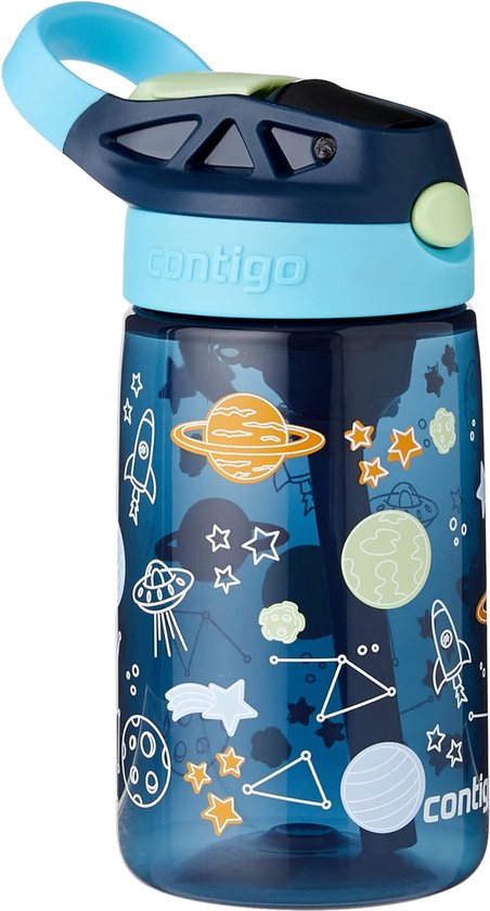 Bouteille d'eau thermos pour enfants avec paille - Thermos pour enfants 400  ml - Sans BPA, étanche, réutilisable pour l'école, le sport et la  maternelle 