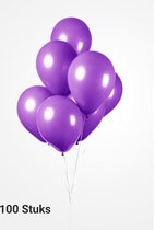 100 x Paarse Ballonnen 100% biologisch afbreekbaar , 30 cm doorsnee, Carnaval, Voetbal, Verjaardag, Themafeest, Versiering