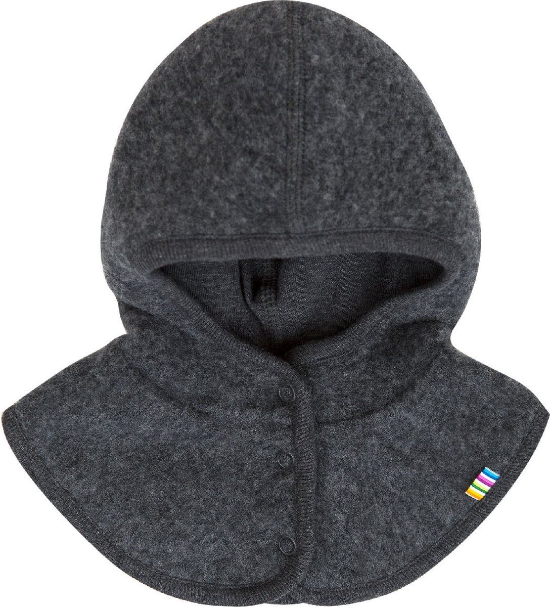 Joha Kids Baby Scarf Cap buttonable, Balaclava, 100% Merino-Wolle Coke Melange-50 cm