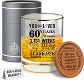 Gift 60th Birthday Gifts for Men Women Personalized Whiskey Glass Gifts for Dad Gifts for Mom Husband 60th Birthday Gifts for 60 Year Old Man 60th Birthday Gifts