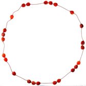 Behave Long collier de perles orange 110 cm