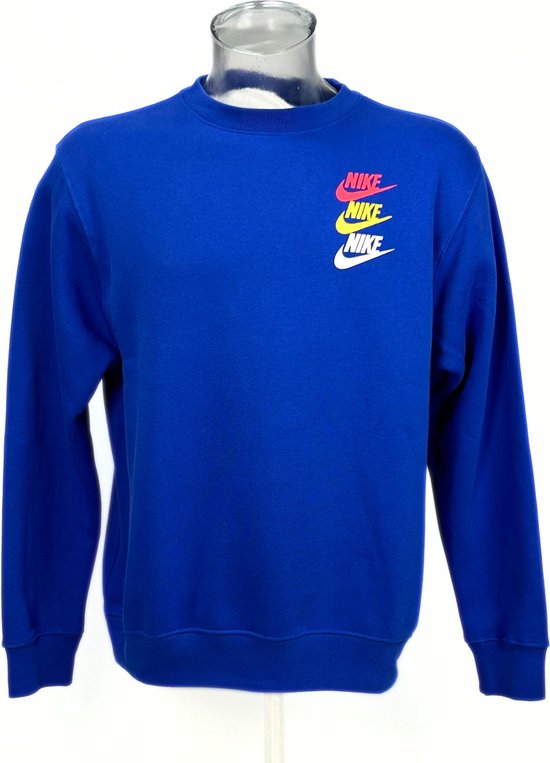 Nike Sportswear Pull/Crewneck Tripple Logo (Jeu/ Blue Royal ) - Taille XXL