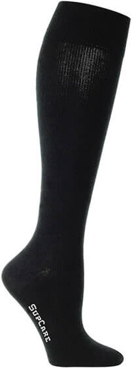 Supcare compressiekousen maat XL (46-48) – wool black – trendy compressie sokken – steunkousen – ademend – gezwollen, vermoeide en pijnlijke benen & voeten – spataderen - dagelijks gebruik – vliegreizen – zwangerschap – dames en heren