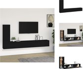 vidaXL Televisiemeubelset - Zwart - 100 x 30 x 30 cm - 30.5 x 30 x 110 cm - Trendy en praktisch - Kast