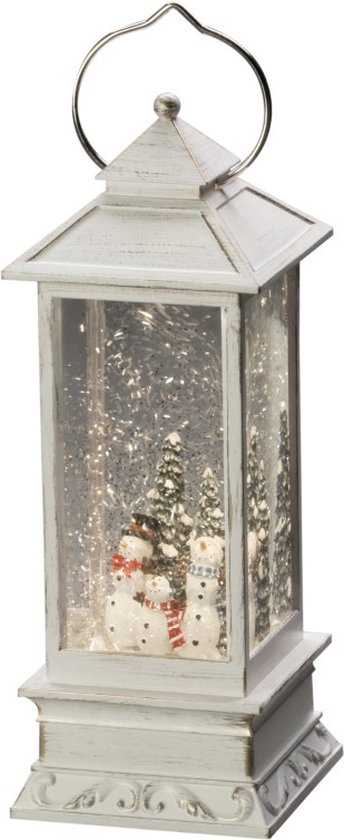Konstsmide 4394-200 LED-Laterne fliegender Weihnachtsmann über Dorf