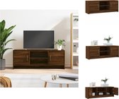 vidaXL TV-meubel - Trendy - Tv-meubels - Afmetingen- 102 x 30 x 37.5 cm - Kleur- Bruineiken - Kast