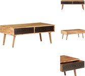 vidaXL Salontafel Bois d'acacia - 100x50x39cm - Avec tiroirs - Table