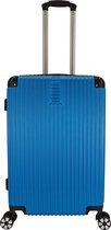 SB Travelbags Bagage koffer 65cm 4 dubbele wielen trolley - Blauw