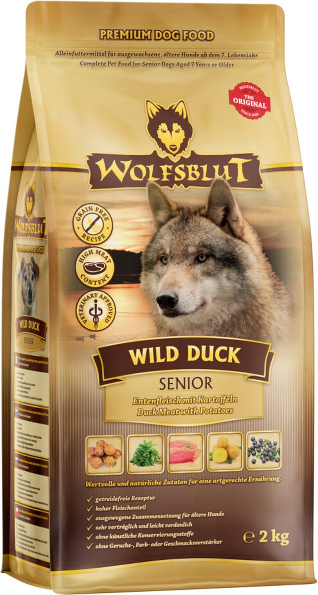 Wolfsblut Wolfsblut Wild Duck Senior - 3 x 2 kg - Voordeelverpakking