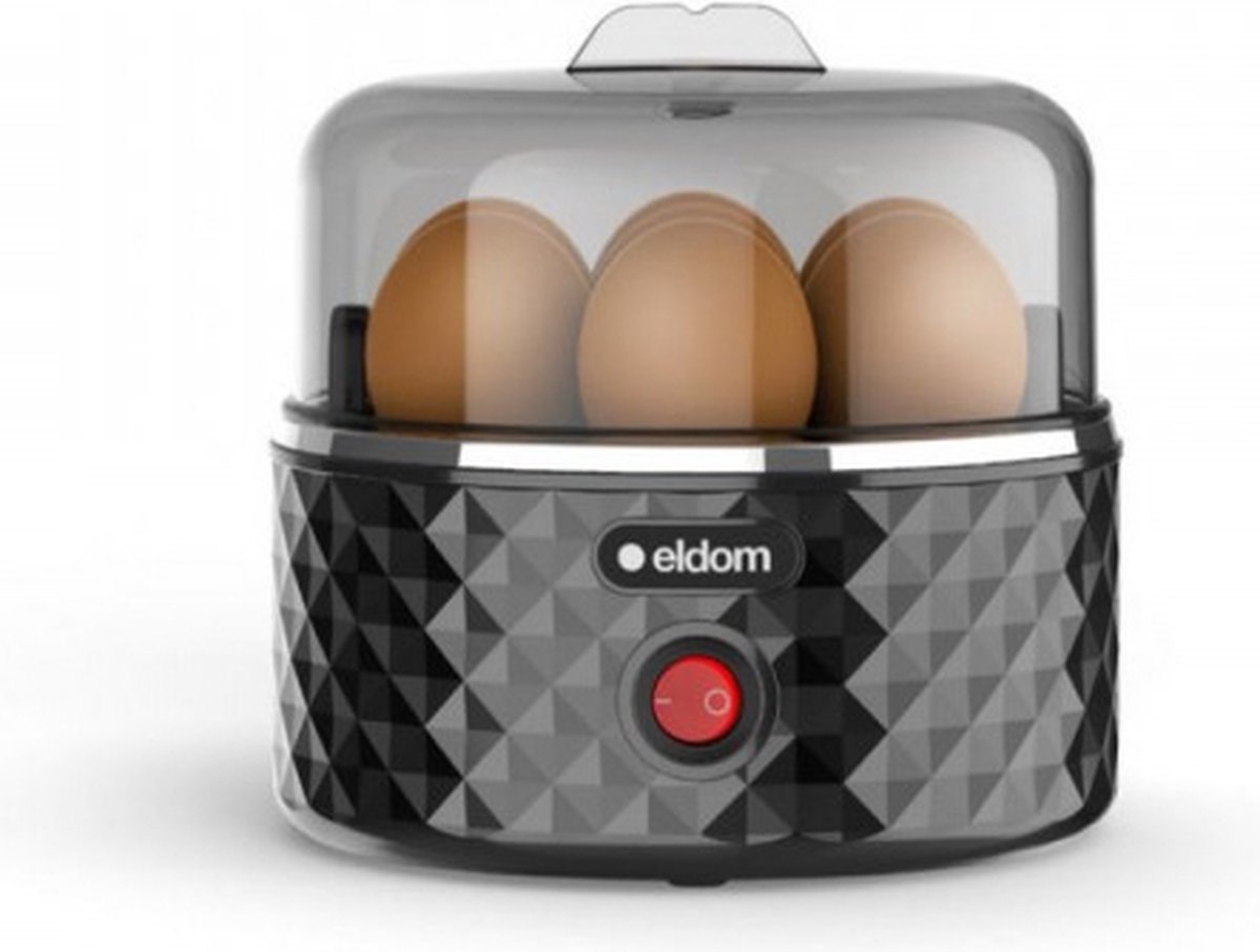 Eldom EM101C Eierkoker 1 tot 7 eieren 380 Watt Eihardheid regelbaar (zacht medium hard)