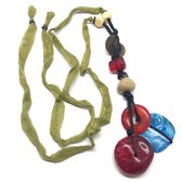 Behave Long collier de perles - avec pendentif - 100cm