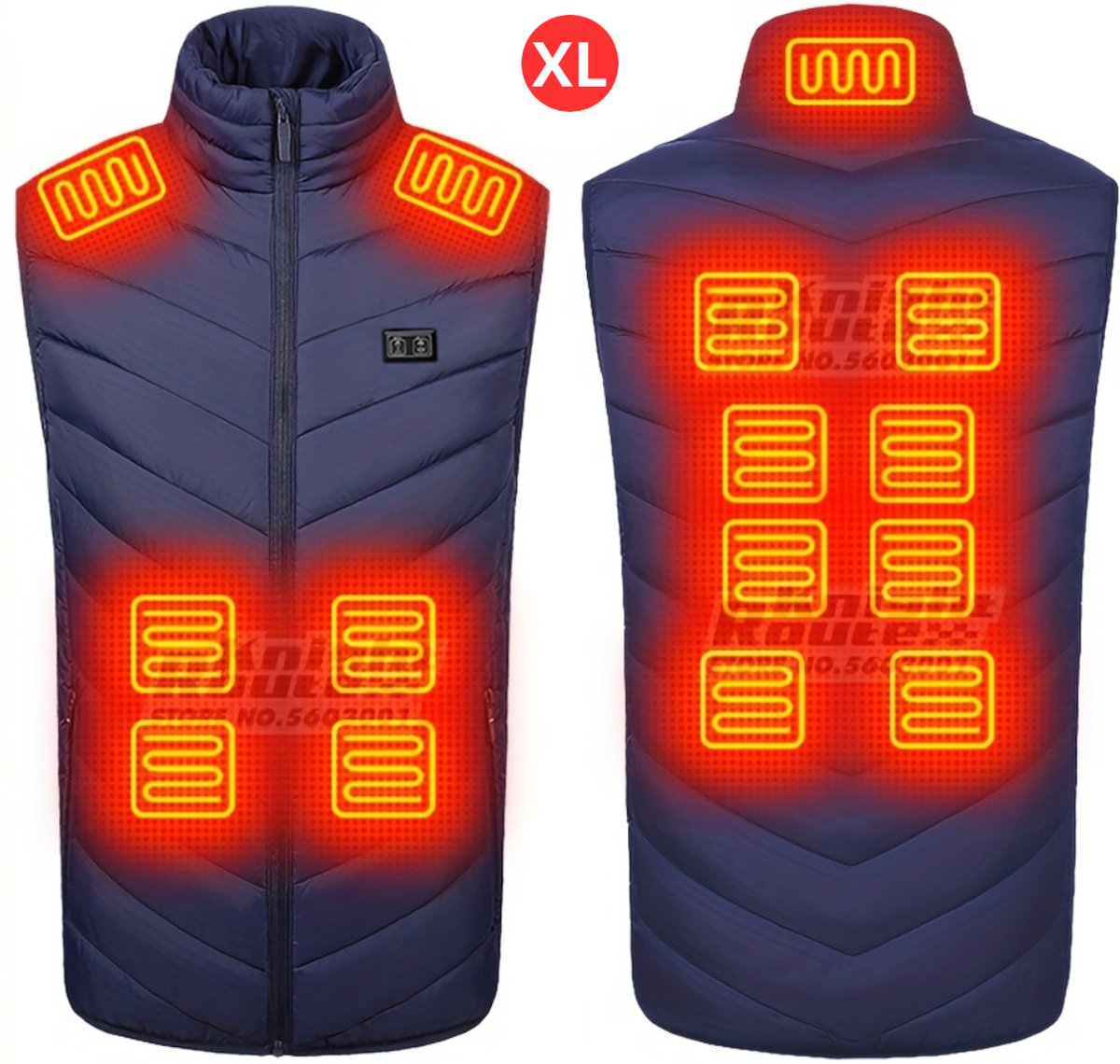 Livano Oplaadbaar Verwarmde Bodywarmer Jas Elektrische Bodywarmer Heated Vest Heren Blauw