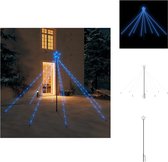 vidaXL LED Kerstboomverlichting - Blauw - 2.5 m hoog - 400 LEDs - 8 snoeren - IP44 - Decoratieve kerstboom