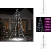vidaXL Kerstboomkegel - 143 x 250 cm - LED-verlichting - 8 lichteffecten - Decoratieve kerstboom