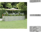 vidaXL Ovale plantenbak - Gepoedercoat staal - 367 x 140 x 68 cm - Bloempot