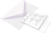 Amscan Uitnodigingen Ballerina 8 X 14 Cm Papier Wit 8 Stuks