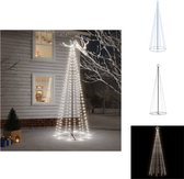 vidaXL Sapin de Noël LED 300 cm - 310 LED blanc froid - 8 effets lumineux - Sapin de Noël décoratif