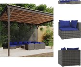 vidaXL Poly Rattan Loungeset Grijs - 70 x 70 x 60.5 cm - Weerbestendig - Tuinset