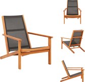 vidaXL Chaise longue de Jardin - 64 x 92 x 83 cm - Chaise en bois noir - Chaise de jardin
