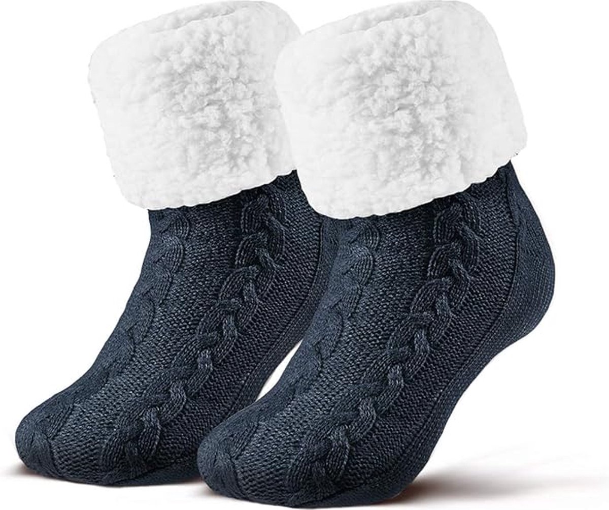 1 paire de chaussettes douillettes avec semelle ABS, chaussettes chaudes  pour femme,... | bol