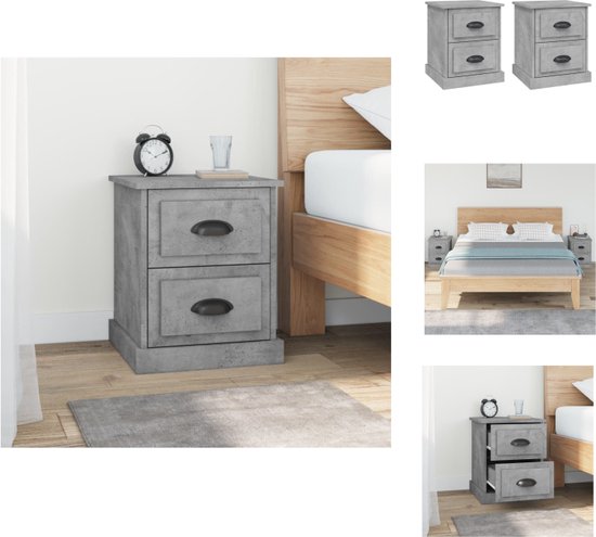 Nachtkastje 50x36x60 cm bewerkt hout sonoma