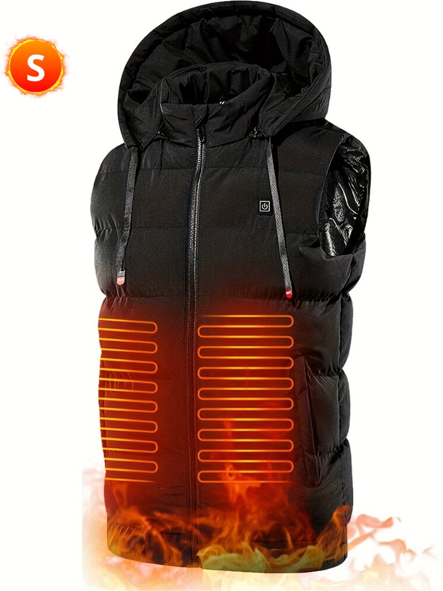Livano Verwarmde Bodywarmer Heated Vest Elektrische Bodywarmer Jas Oplaadbaar Heren Zwart