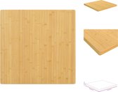 vidaXL Bamboe Tafelblad - 70x70x4 cm - Duurzaam - Veelzijdig - Afgeronde randen - Eenvoudig schoon te maken - Uniek - Gelakte afwerking - Tafelonderdeel
