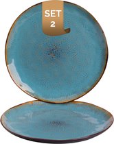Palmer Assiette Lotus 27,5 cm Zwart Turquoise 2 pièce(s)