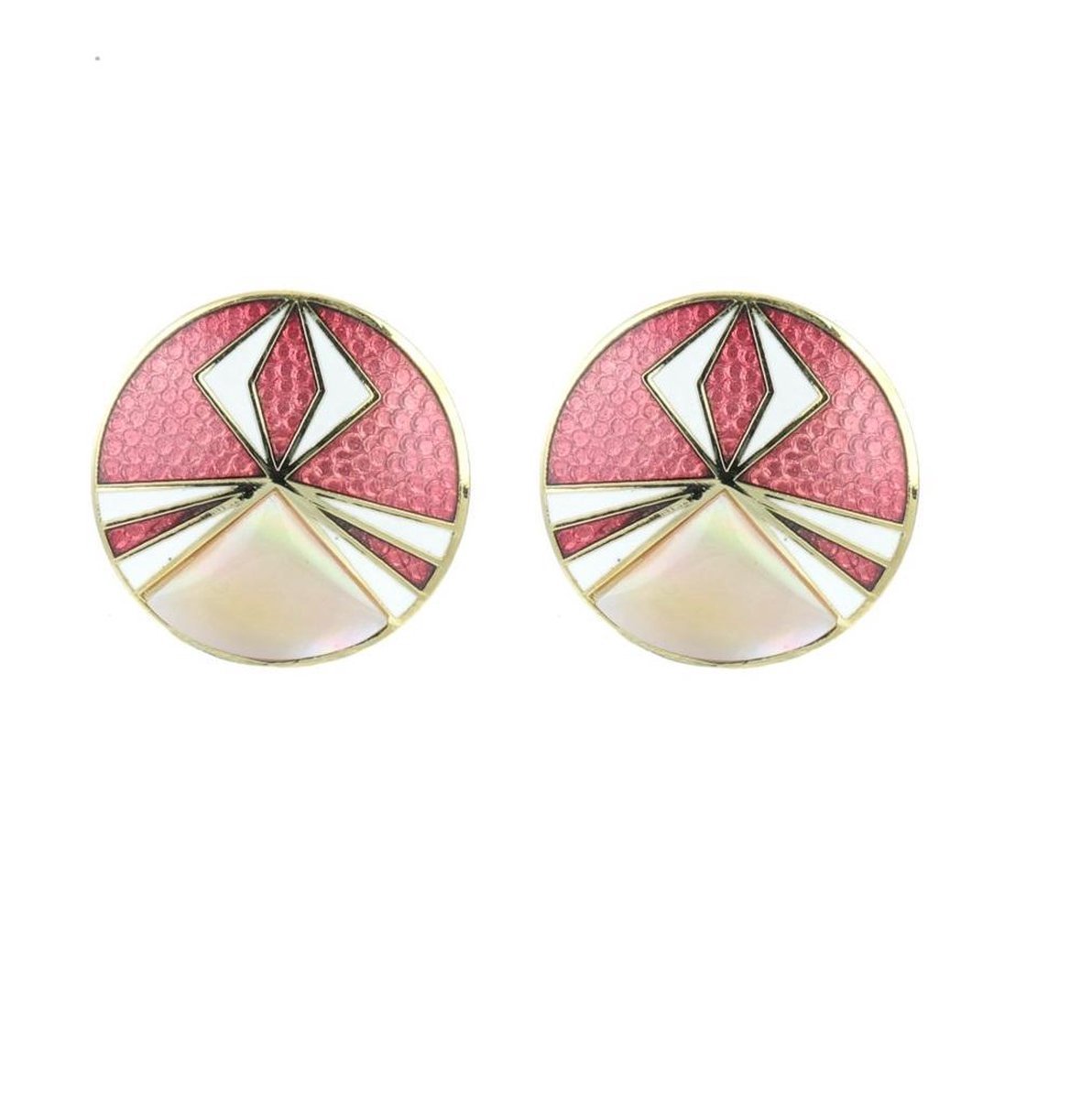 Behave - Oorringen dames - rood - 2,5 cm