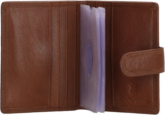 Double-D - Étui pour cartes de crédit - RFID - Anti Skim - Marron