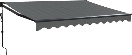 vidaXL Auvent extensible 3 x 2,5 m Tissu et aluminium Anthracite