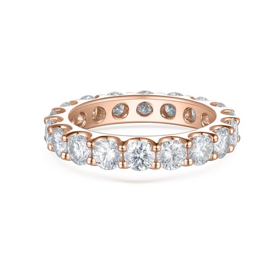 Evertina - 18k Roségouden Moissanite Eternity Ring - 0.3 karaat.